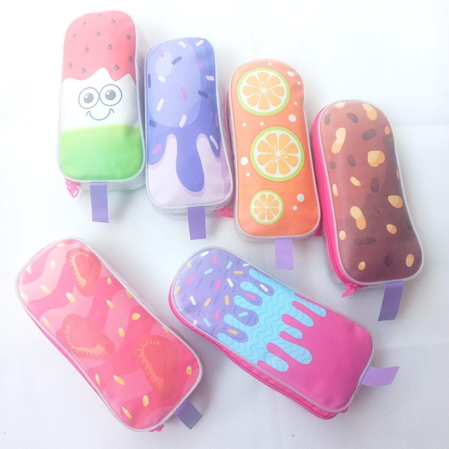 

Souvenir ultah Tempat Pensil Tepak Pensil Model Ice Cream Stick Lucu Unik Kotak Pensil