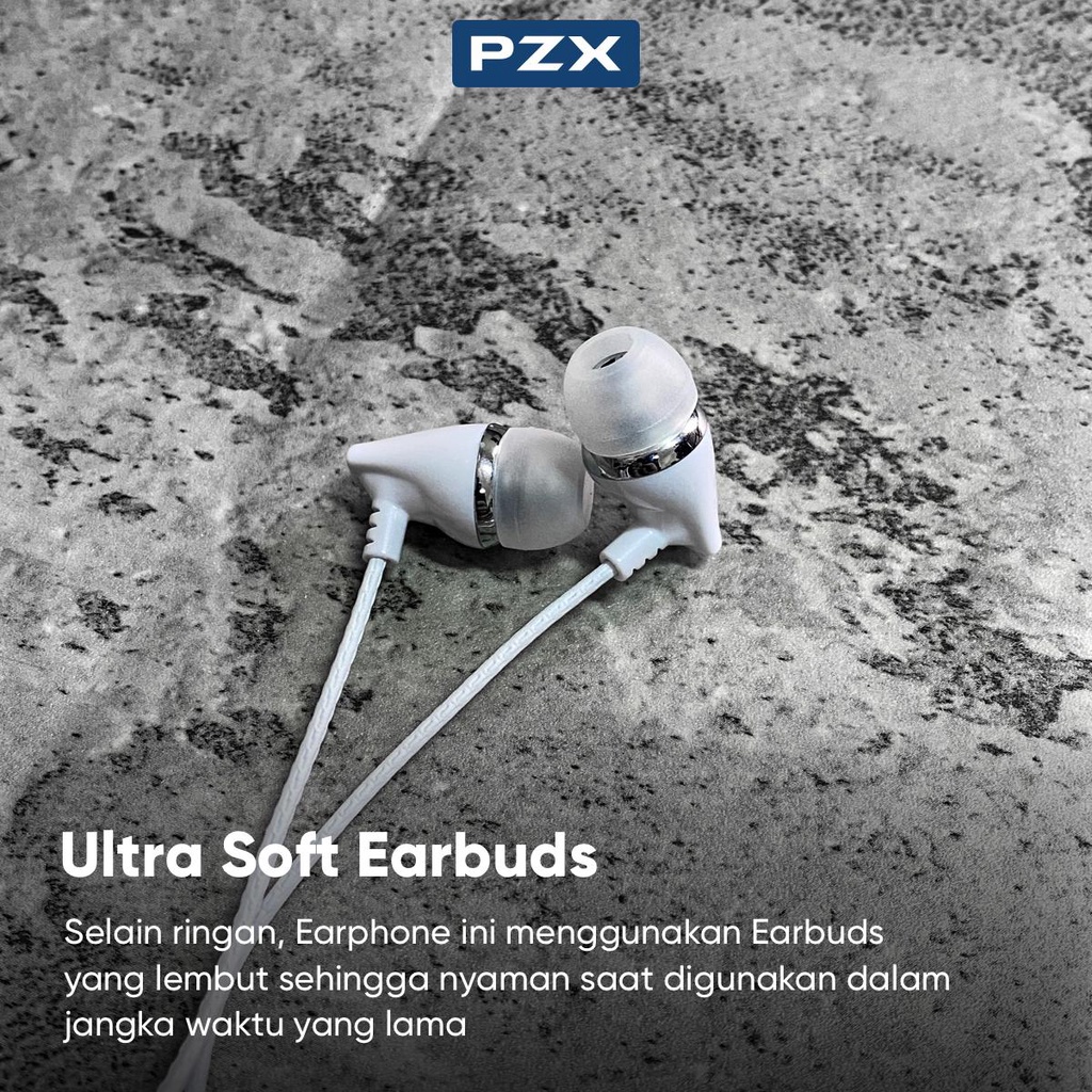 Headset Earphone Kabel PZX 1559 With Microphone