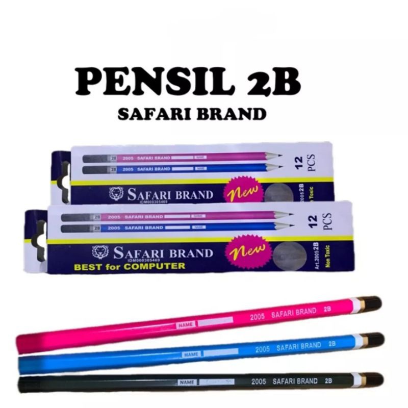 

NEW PENSIL 2B Safari Brand WARNA, Best For Computer!!! - Solobuku87