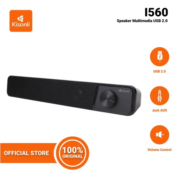 Terlaris ✨-KISONLI - Speaker Design Long Strip LED for Laptop / PC / CPU - i560 - Putih