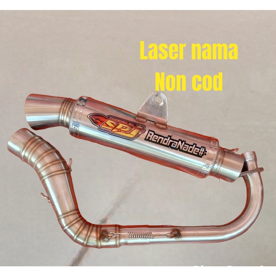 Knalpot srj racing 354 drag kompetisi 25 cm oval inlet 50 mm mio sporty smile soul inlet 50 Srj orig