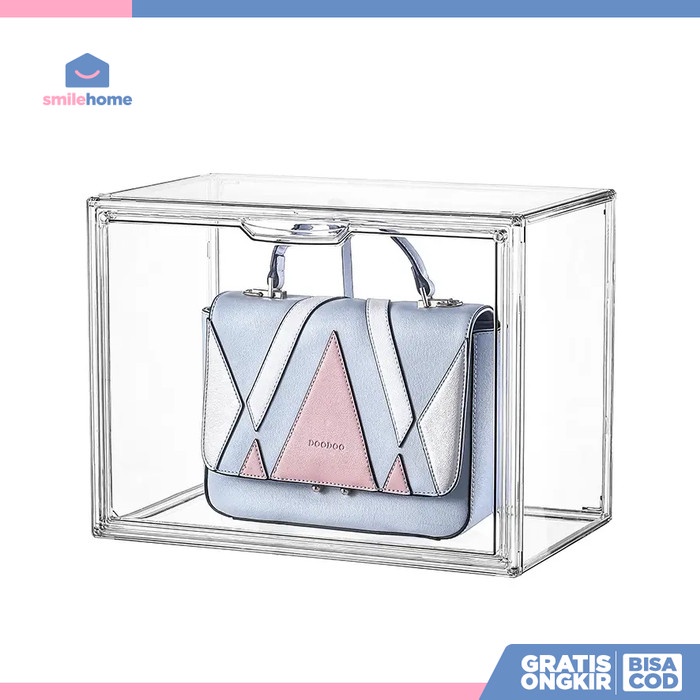New Kotak Display Tas Buku Mainan Akrilik - Bag Book Toys Acrylic Box