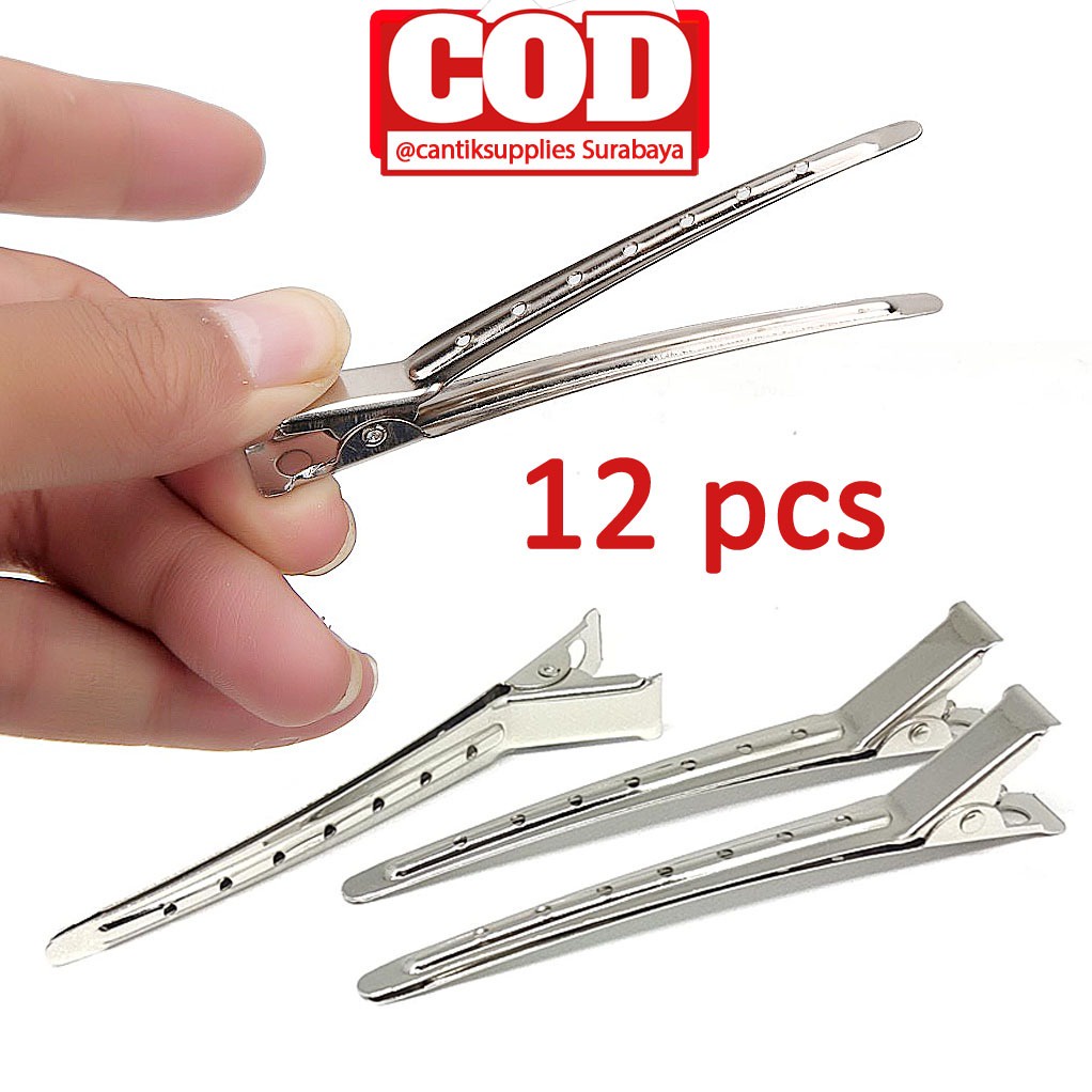 JEPIT POTONG RAMBUT STAINLESS / JEPIT BEBEK SANGGUL KECIL per lusin