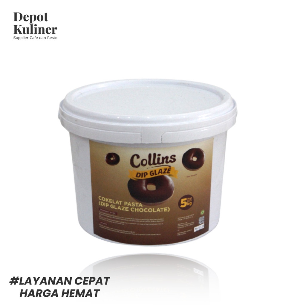 

Collins Dip Glaze Chocolate 5KG - Collin Cokelat Pasta Coklat