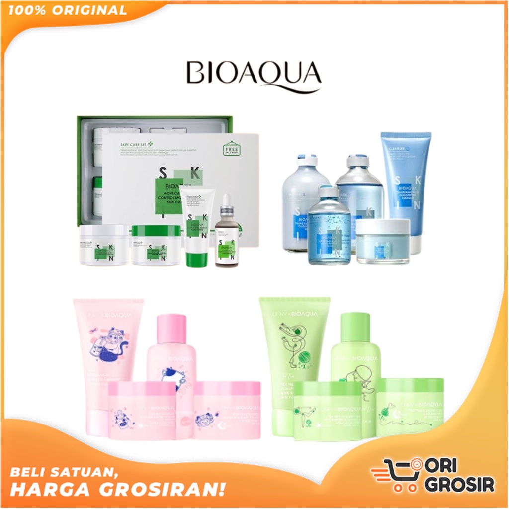 ORI Grosir  Bioaqua Cosmetics Beauty Set Series Tranexamic Acid Oligopeptide Beauty - Milk Niacinami
