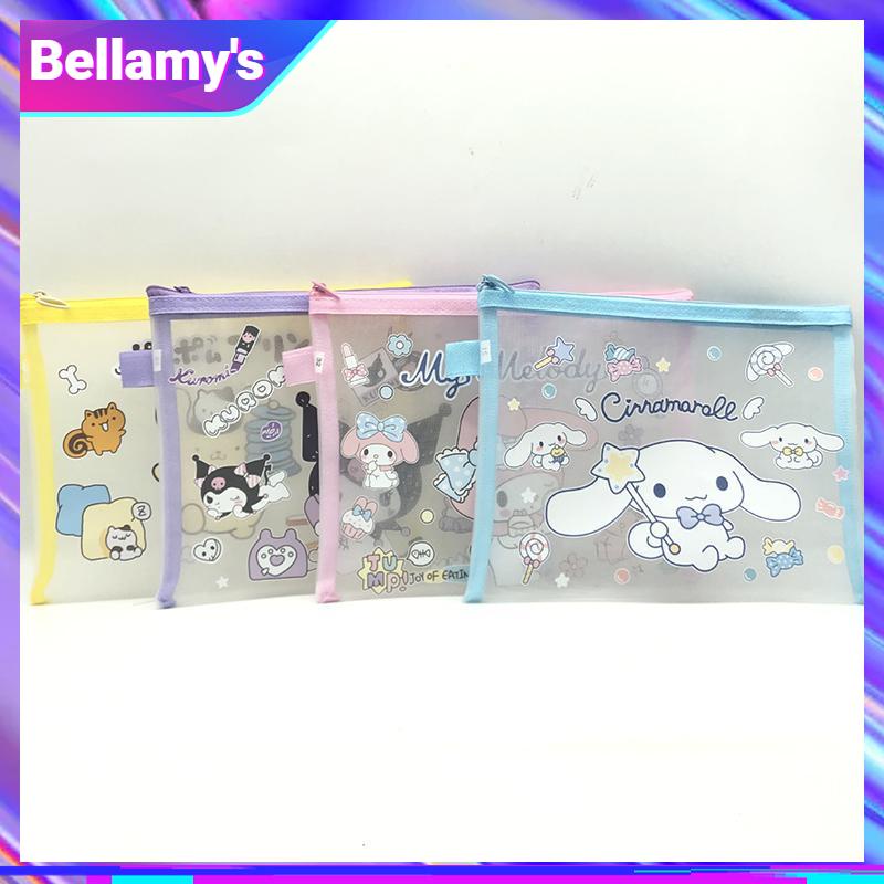 

COD ❤️ Kartun Sanrio File Pouch Kantong Alat Tulis Nilon Ziplock Transparan Alat Tulis-Bellamy's