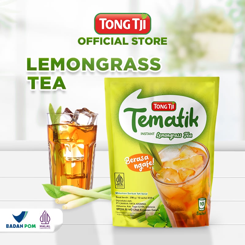 Promo Harga Tong Tji Tematik Instant Lemongrass Tea per 10 sachet 29 gr - Shopee