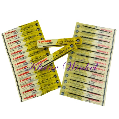 

Refil Bolpoint Snowman 07mm HITAM for Type V1 V2 V6 BP7 S1 AE7 isi 12 pcs
