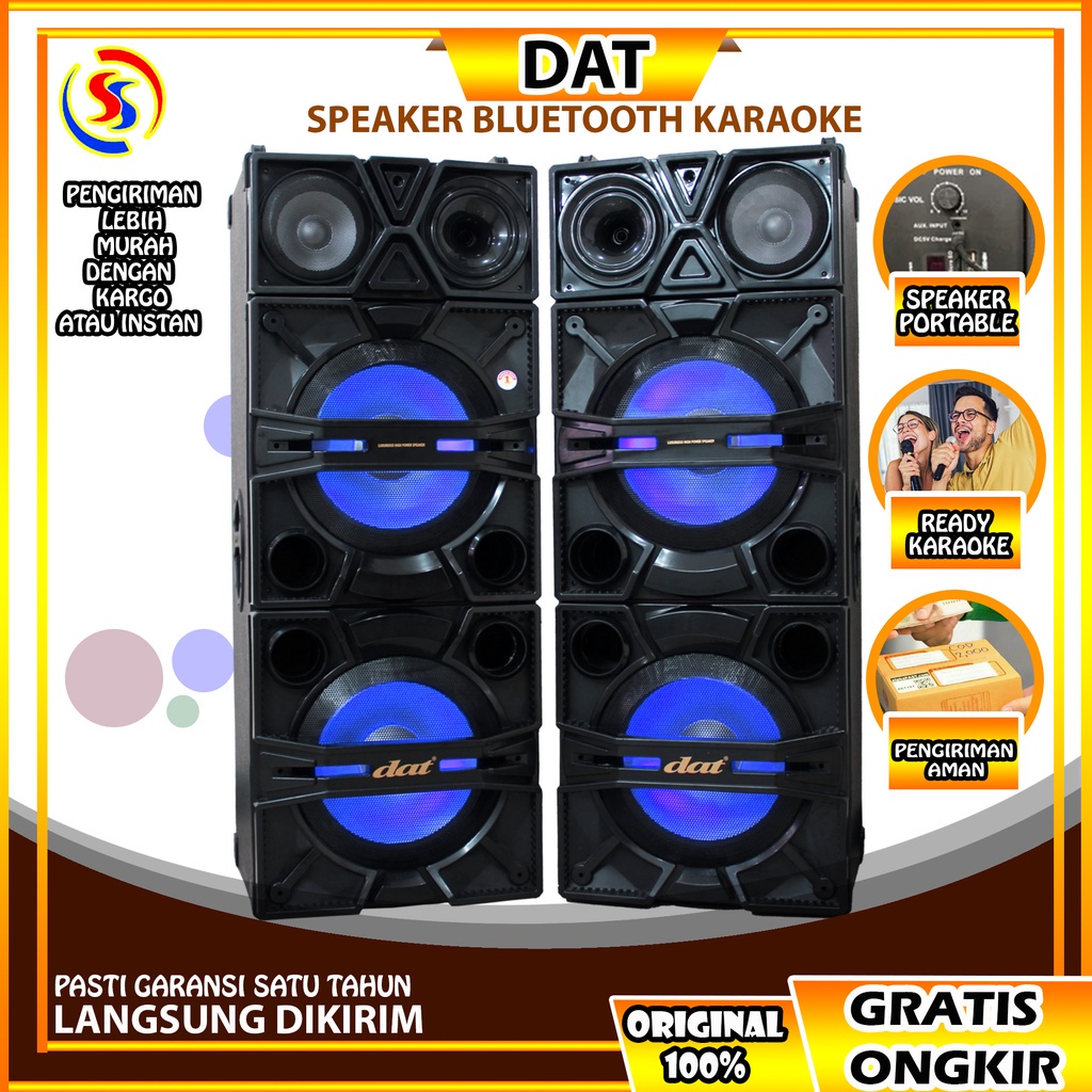 SPEAKER BLUETOOTH SPEAKER AKTIF SPEAKER KARAOKE 15 INCH DAT DX 152 GARANSI RESMI