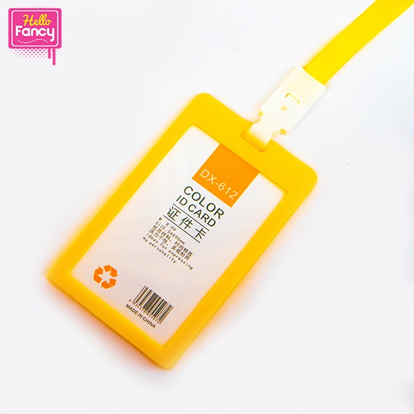

Name Tag ID CARD Holder Nilon + Tali Lanyard / Nametag / Id Card Murah - Kuning
