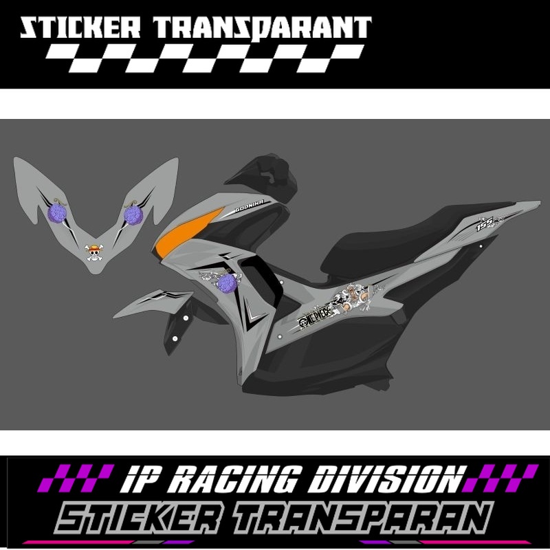 STRIPING TRANSPARAN AEROX NEW 155 CUSTOM ANIME ONE PIECE