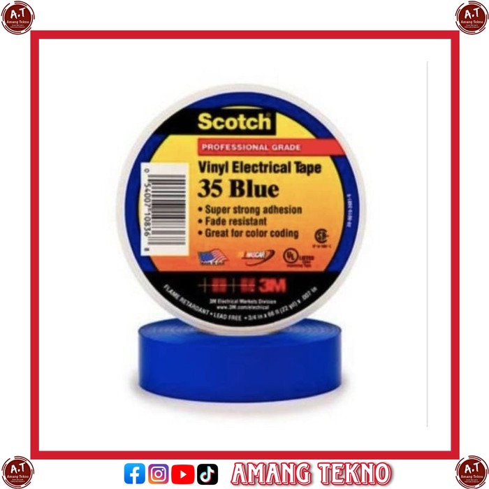 

3M ISOLASI LISTRIK SCOTCH 35 VINYL ELECTRICAL TAPE ORI - Hijau