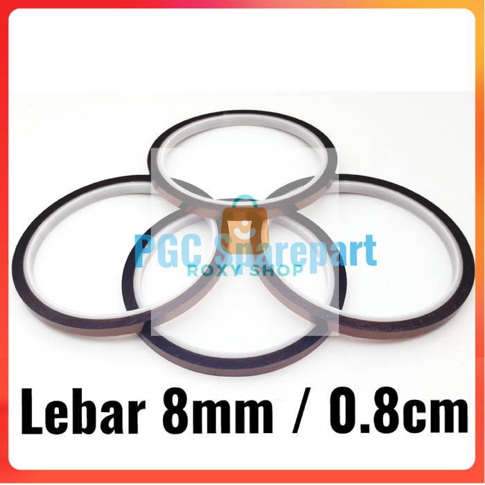 

Isolatip Tape Kuning Anti Panas 8mm Isolasi Solatip Lakban 0.8cm 8 mm