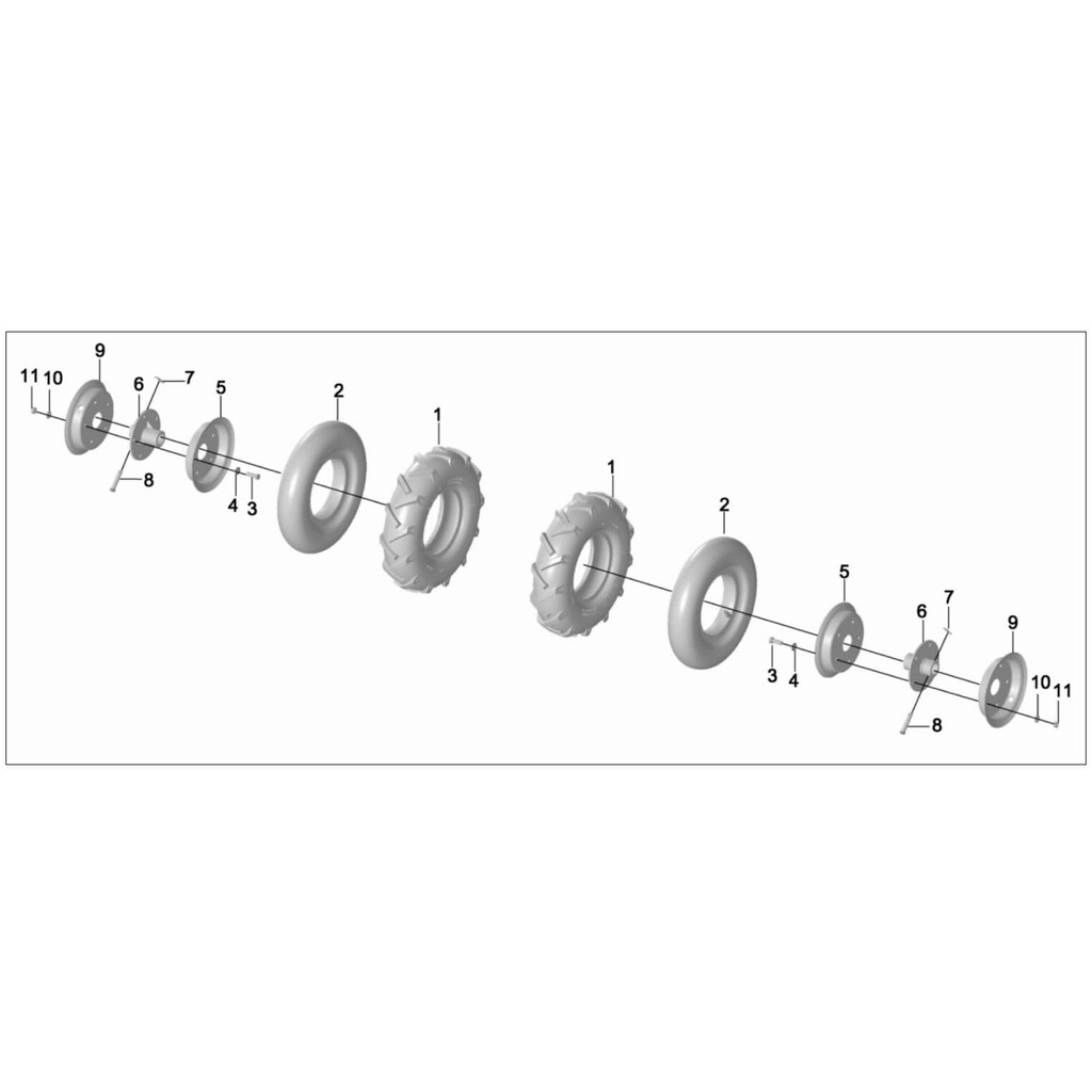 Ban Karet Kecil 6 Inchi Rubber Tire 6 Inch Cakar Baja Mini / Khusus Traktor Kronos Original Quick Co