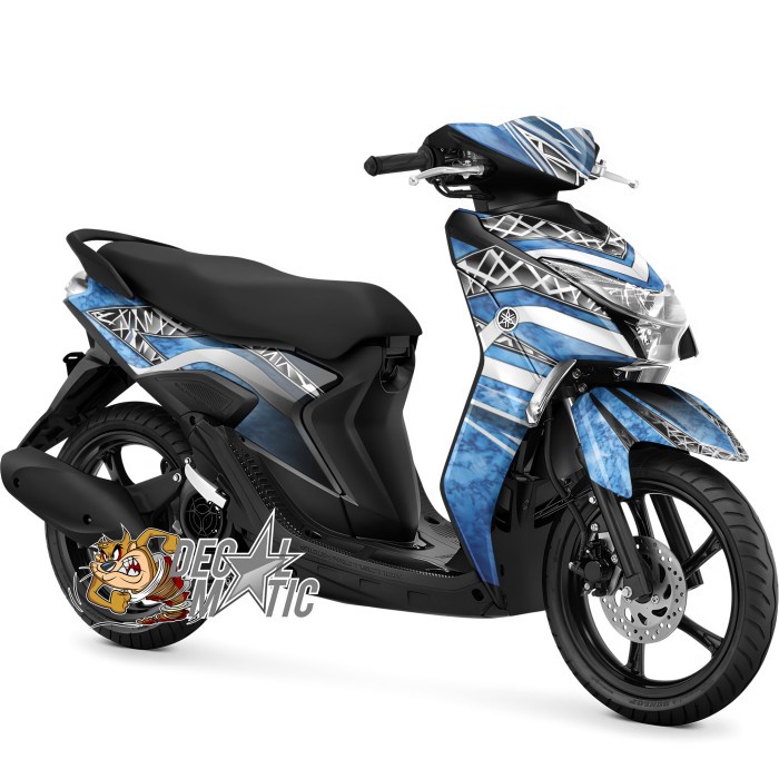 Stiker Gear Full body Decal full body Motor Yamaha Mio Gear 125  Grafis Airbrush Biru