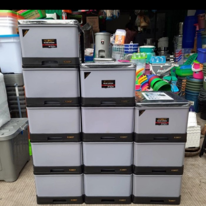 New LEMARI LACI CONTAINER PLASTIK 5 SUSUN BESAR KOMET STAR