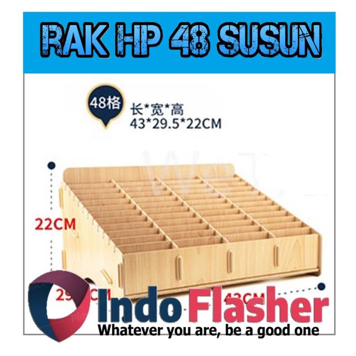 New 48 Slot Kotak Penyimpanan HP Rak HP 48 Slot Tempat Handphone Servicean - Rak 48 Susun