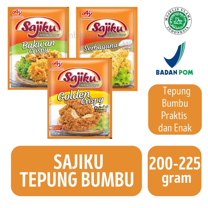 

Sajiku Tepung Bumbu Serbaguna / Golden Crispy / Bakwan Crispy