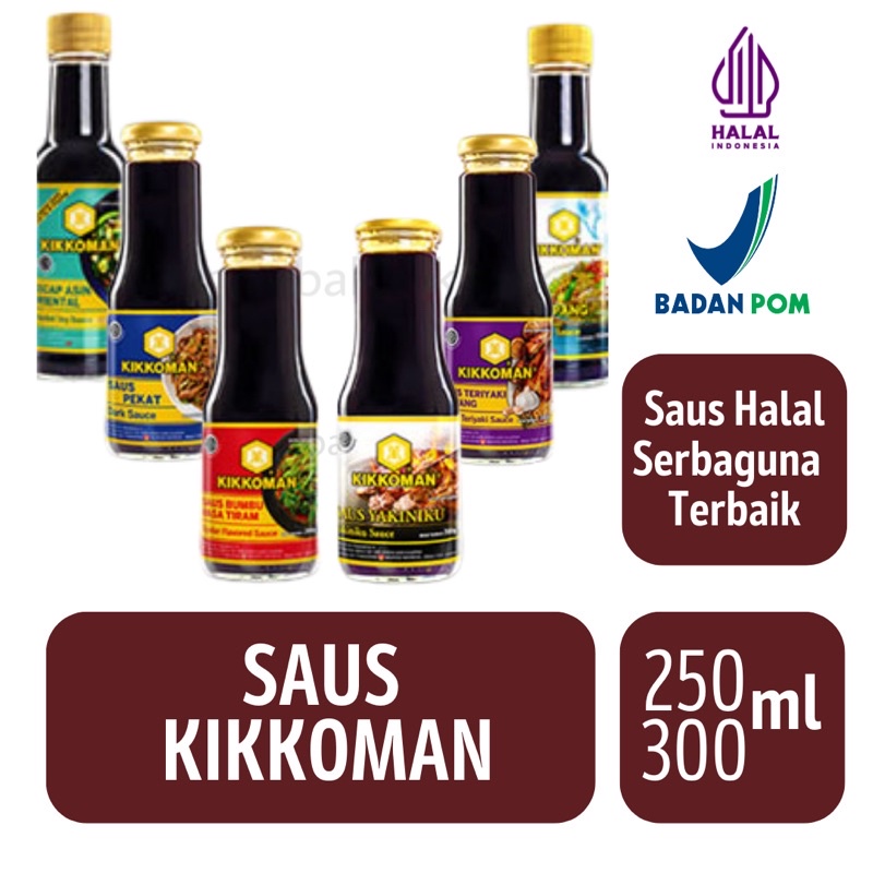 

Saus Kikkoman Teriyaki / Bulgogi/ Lada Hitam / Gochujang / Kecap Jepang [250-300g]
