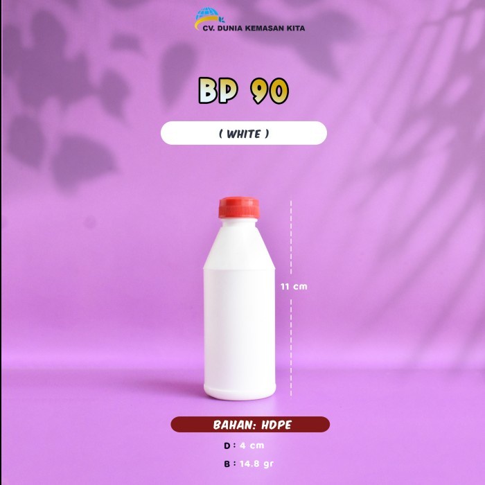 Botol BP 90 - Botol Alkohol 90 ml - Putih