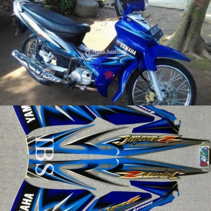 STRIPING JUPITER Z 2006 BIRU SILVER JARI ORI YAMAHA JUPITER Z POLET