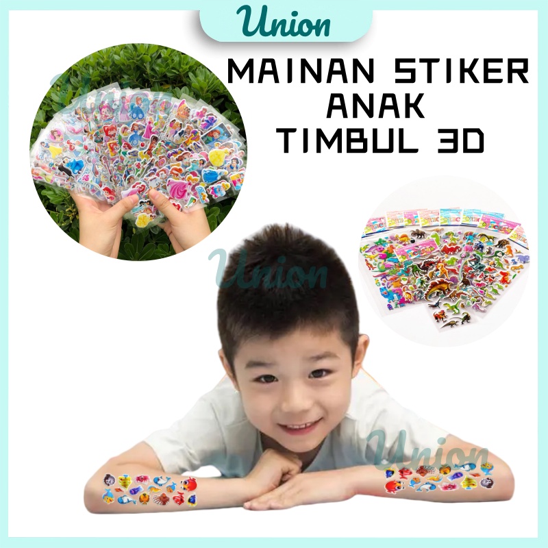

Union-Stiker Timbul 3D Random / Stiker Mainan Anak /Perempuan Stiker/ Sticker Karakter Timbul Random Tempel Motif Kartun Lucu