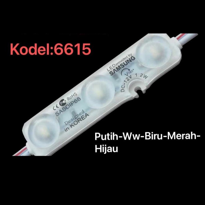 Lampu LED MODULE SAMSUNG 12V LED MODUL 1,2W 3 MATA IP68 1,2 WATT