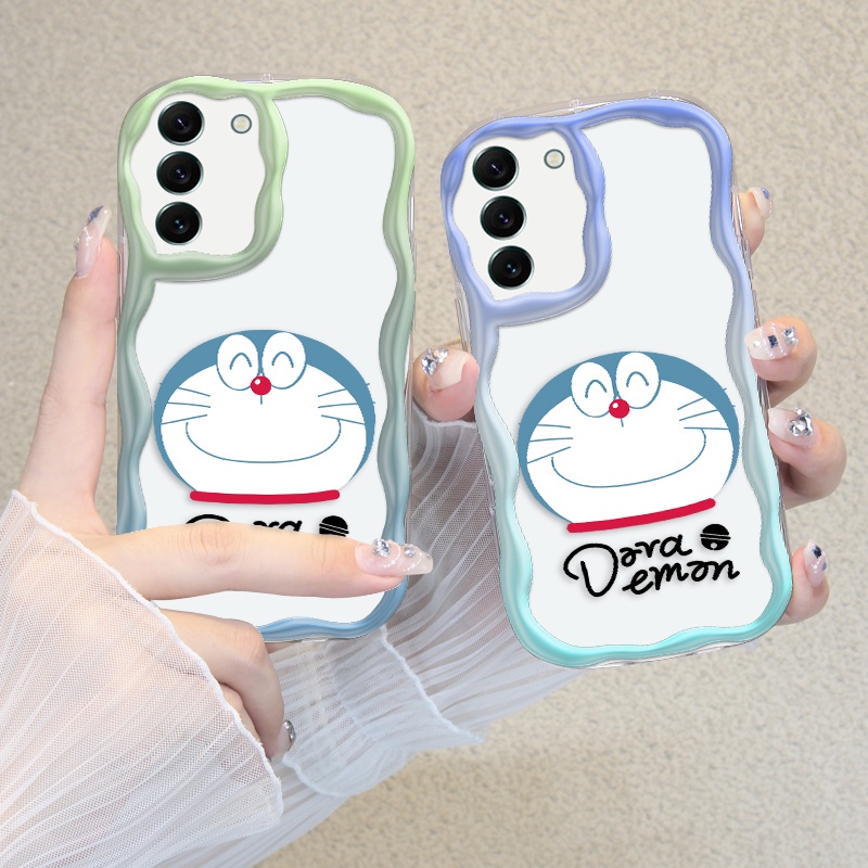 POPCASE For Samsung Softcase For Samsung Galaxy S22 5G Case Casing Hp Senyum Doraemon Popular Wavy C