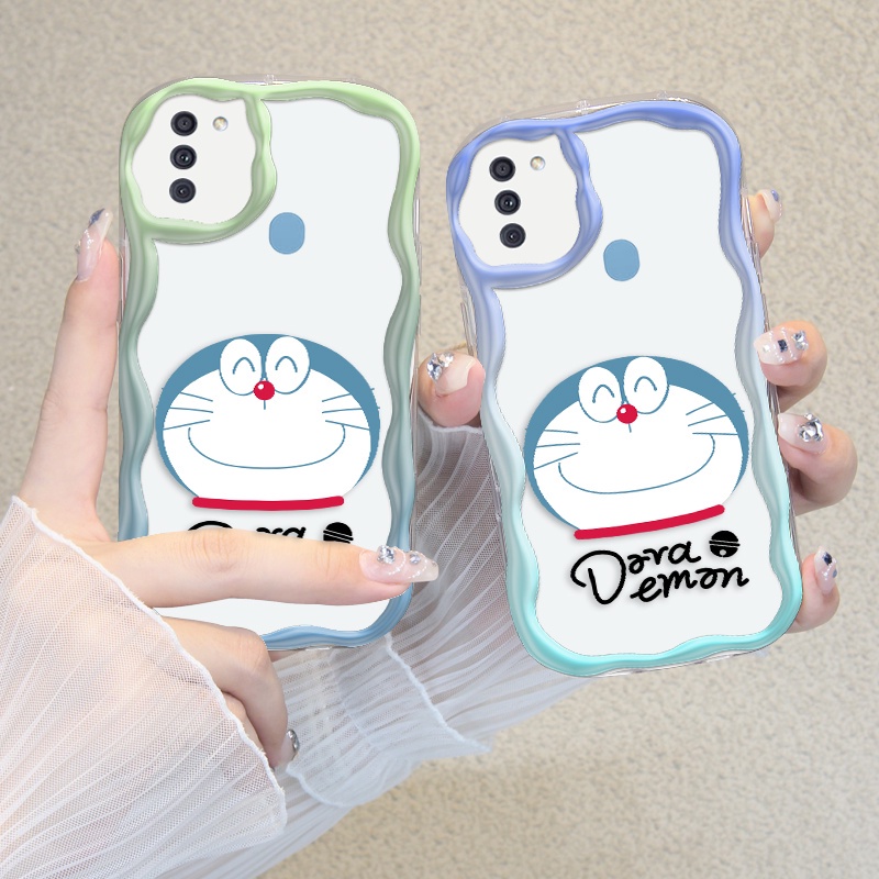 POPCASE For Samsung Softcase For Samsung Galaxy A11 M11 Case Casing Hp Senyum Doraemon Popular Wavy 