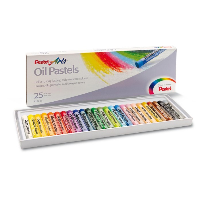 

Crayon Oil Pastel Pentel PHN-25 25 Colours Krayon Minyak Pentel Art Mewarnai SHESB