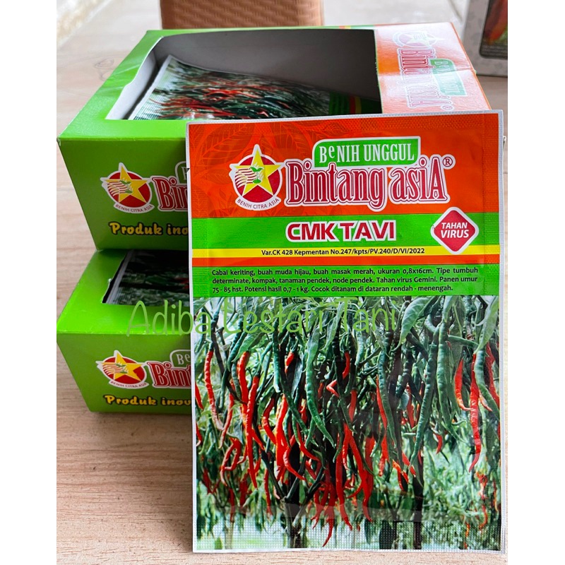 Benih Cabe Keriting CMK Tavi 10 gram - Cap Bintang Asia