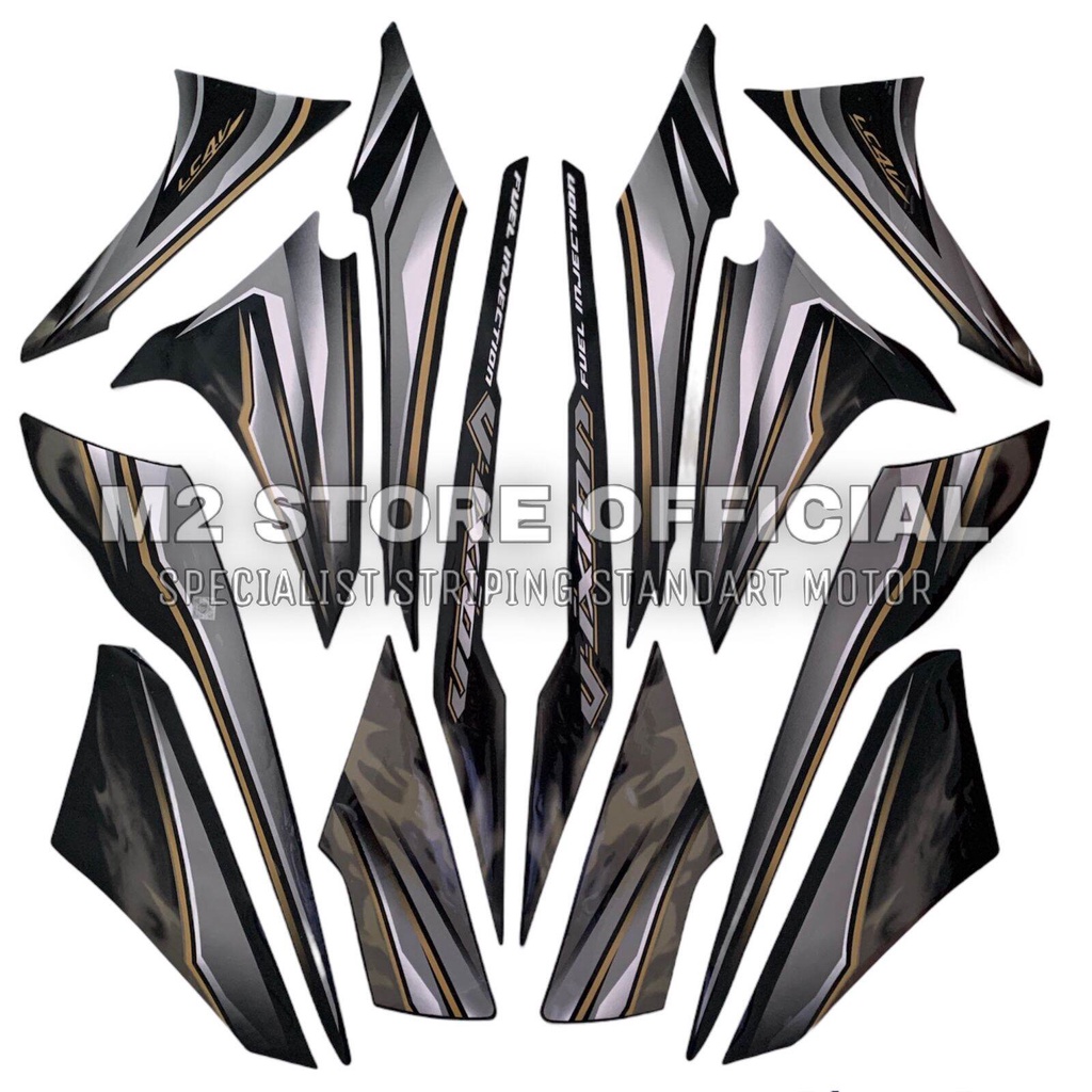 striping stripping Yamaha vixion old lama 2011 2012 hitam sticker stiker lis polet body Vixion VIXIO