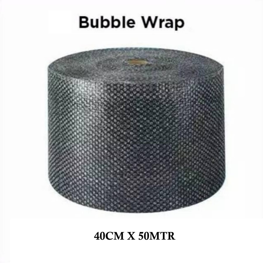 Bubble wrap Hitam 40cm x 50m Bable MurahTebal plastik buble warp roll