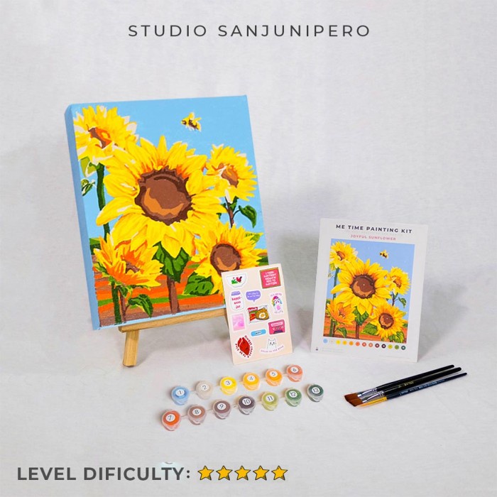 

JOYFUL SUNFLOWER" Painting Kit By Number Studio Sanjunipero