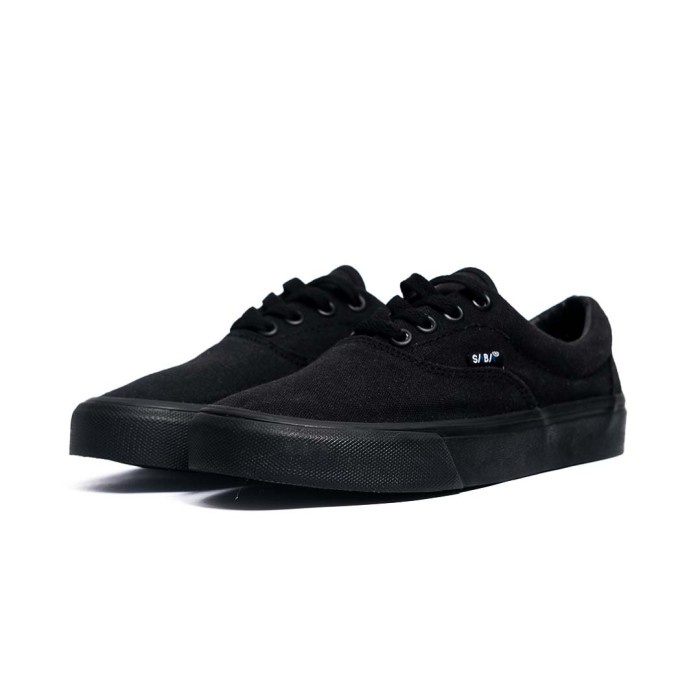 SABA Sykes All Black - Sepatu Sneakers Casual Pria Wanita - Hitam, 44