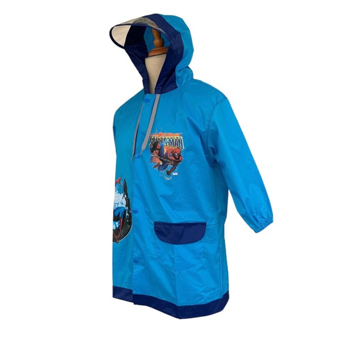 Jas Hujan Anak Laki-Laki Karakter Spiderman Boy Raincoat Import