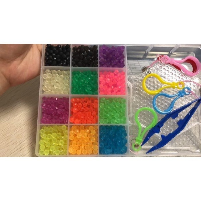 Diamonds Crystal Magic Aqua Beads Edukasi Anak Kreativitas 1500 Beads