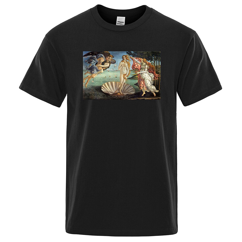 Jemssky The Birth Of Venus By Sandro Botticelli Fashion Oversized T-Shirts Summer Cotton Tee Clothes