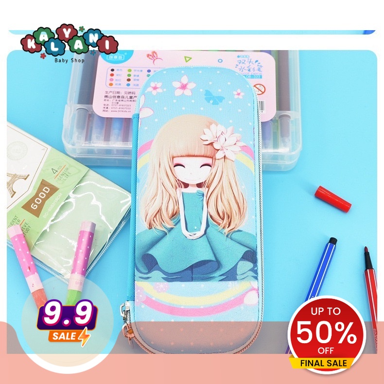 

(KODE B) Kotak Pensil Anak Lucu Sekolah Karakter Spiderman Captain America Princess - Kalyani Baby