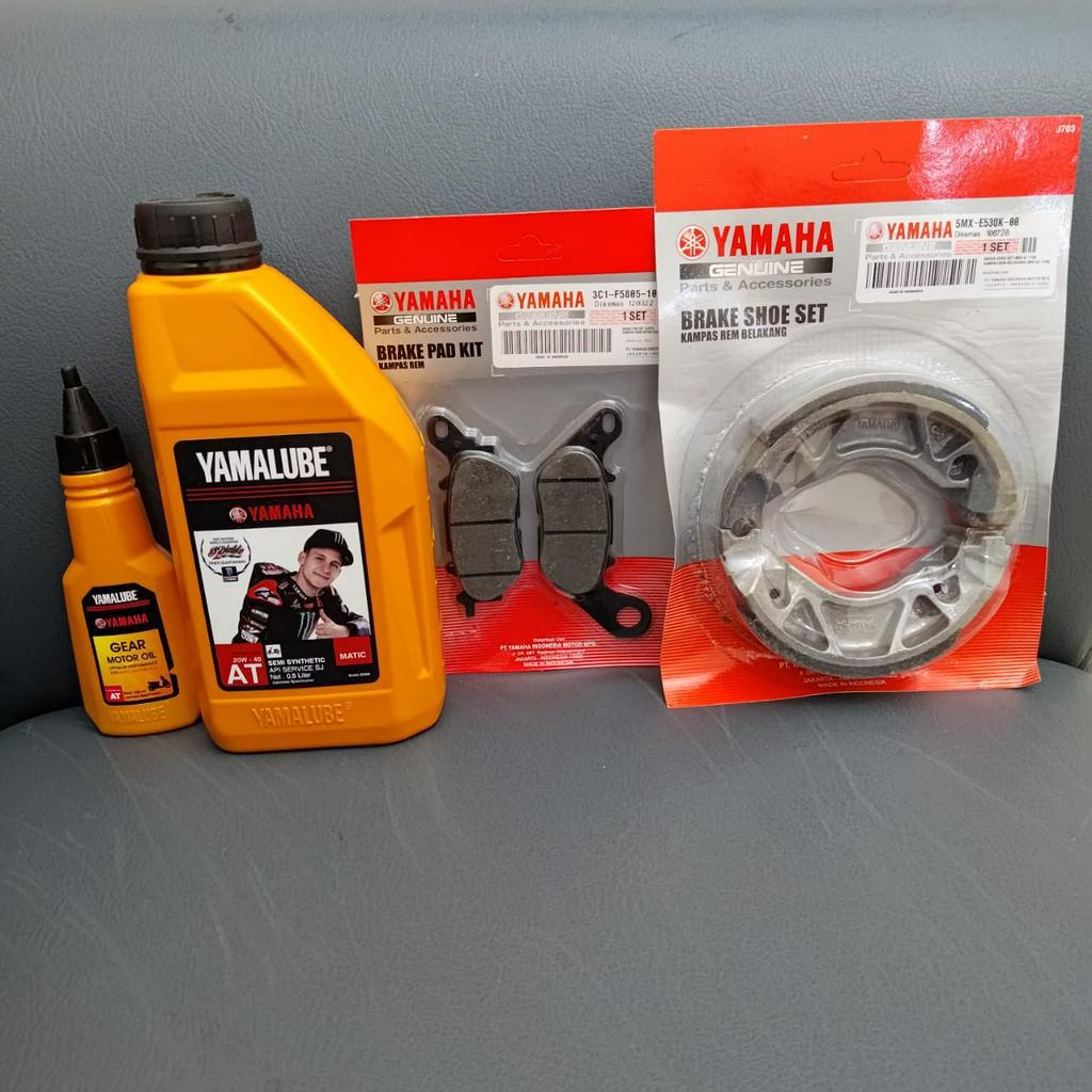 PAKET SERVICE OLI KAMPAS REM MIO J  NEW MIO SMILE MIO SPORTY SOUL XEON KARBU  KAMPAS REM + OLI YAMAL