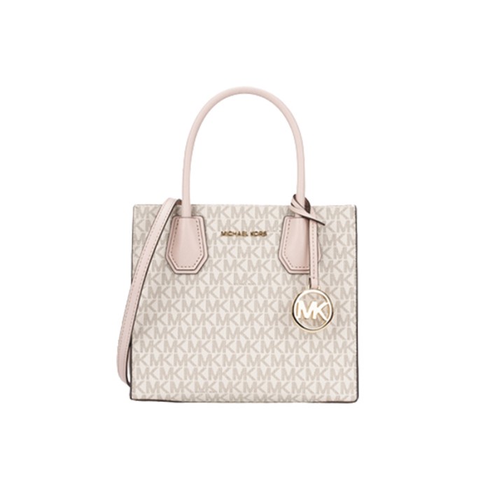 Tas Wanita Cewek Perempuan MK Mercer Medium Logo Messenger Bag - Blush Multi 100% ORIGINAL