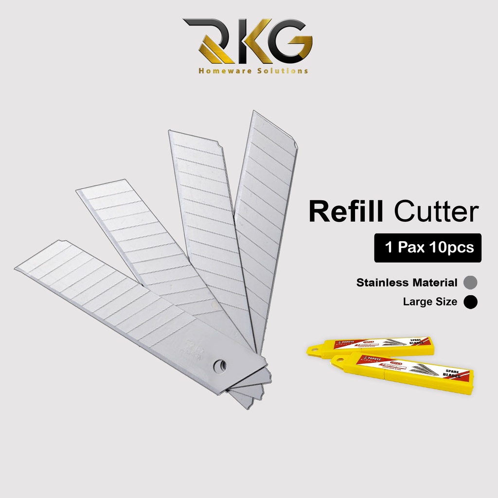

Isi Reffil Besar Cutter Besar 1 Tube isi 10 Pisau