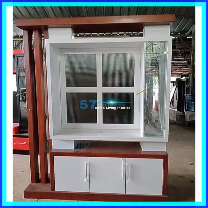 Lemari Penyekat Ruangan - Kabinet Tv Minimalis Bahan Multiplek HPL