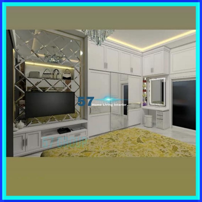 Kamar Tidur Set Minimalis Full Isian Bahan Plywood HPL Free Desain Ter Murah