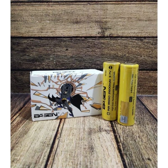 AUTHENTIC Battery Baterai 18650 BASEN 2600mAh 40A