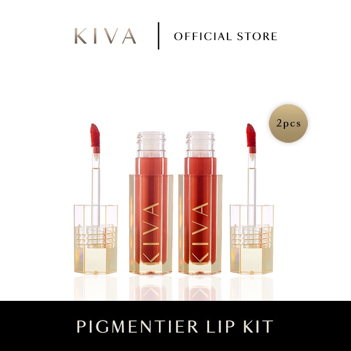 New KIVA [2 PCS] PIGMENTIER LIP KIT - Demeter - Hera