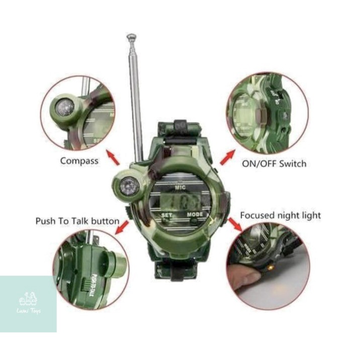 Mainan Anak Jam Tangan Walkie Talkie Army Tentara 7732