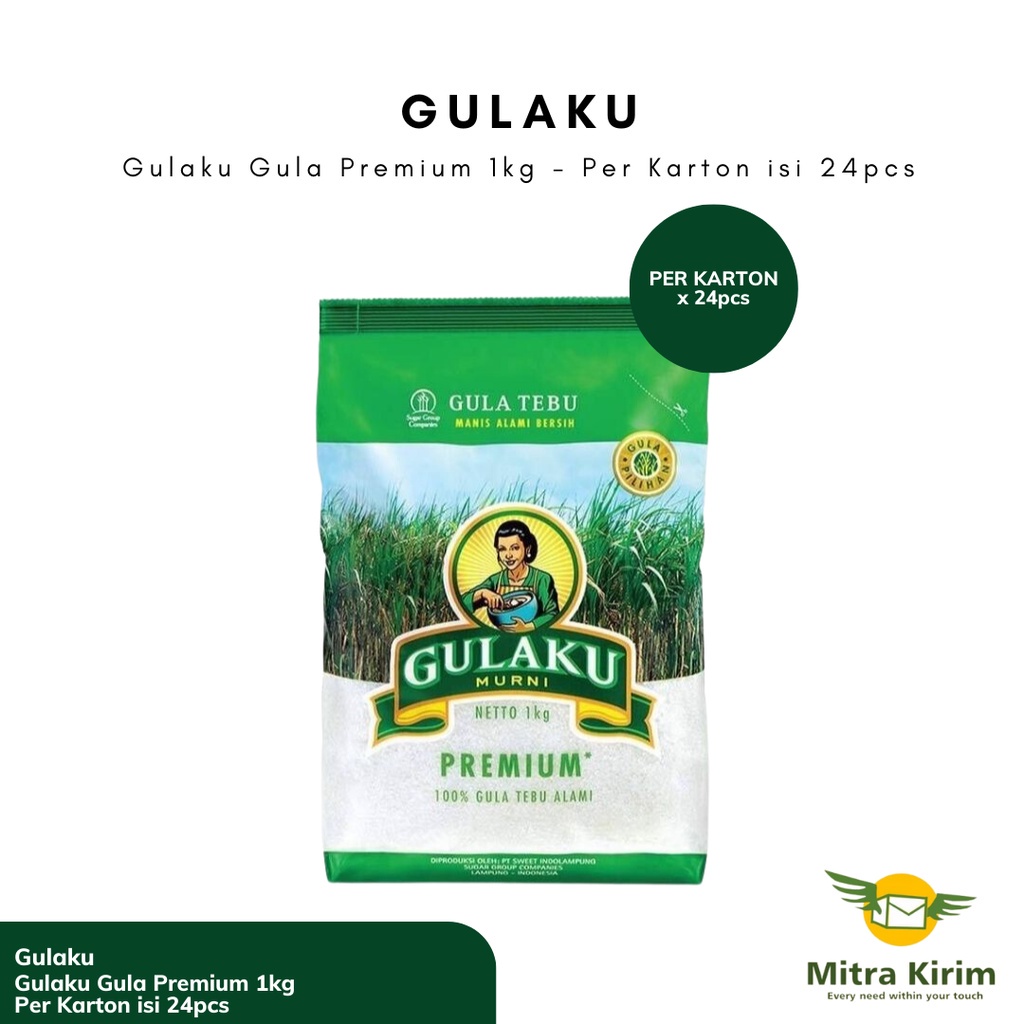 

Gula Gulaku 1kg Per Dus Isi 24 Pak