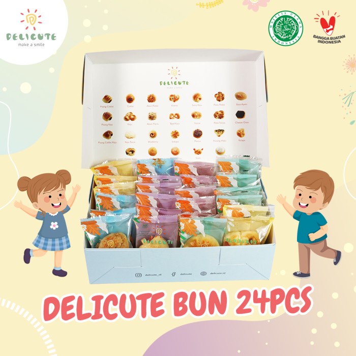 

Roti Delicute Bun Kemasan Box isi 24pcs (mix bebas pilih rasa)