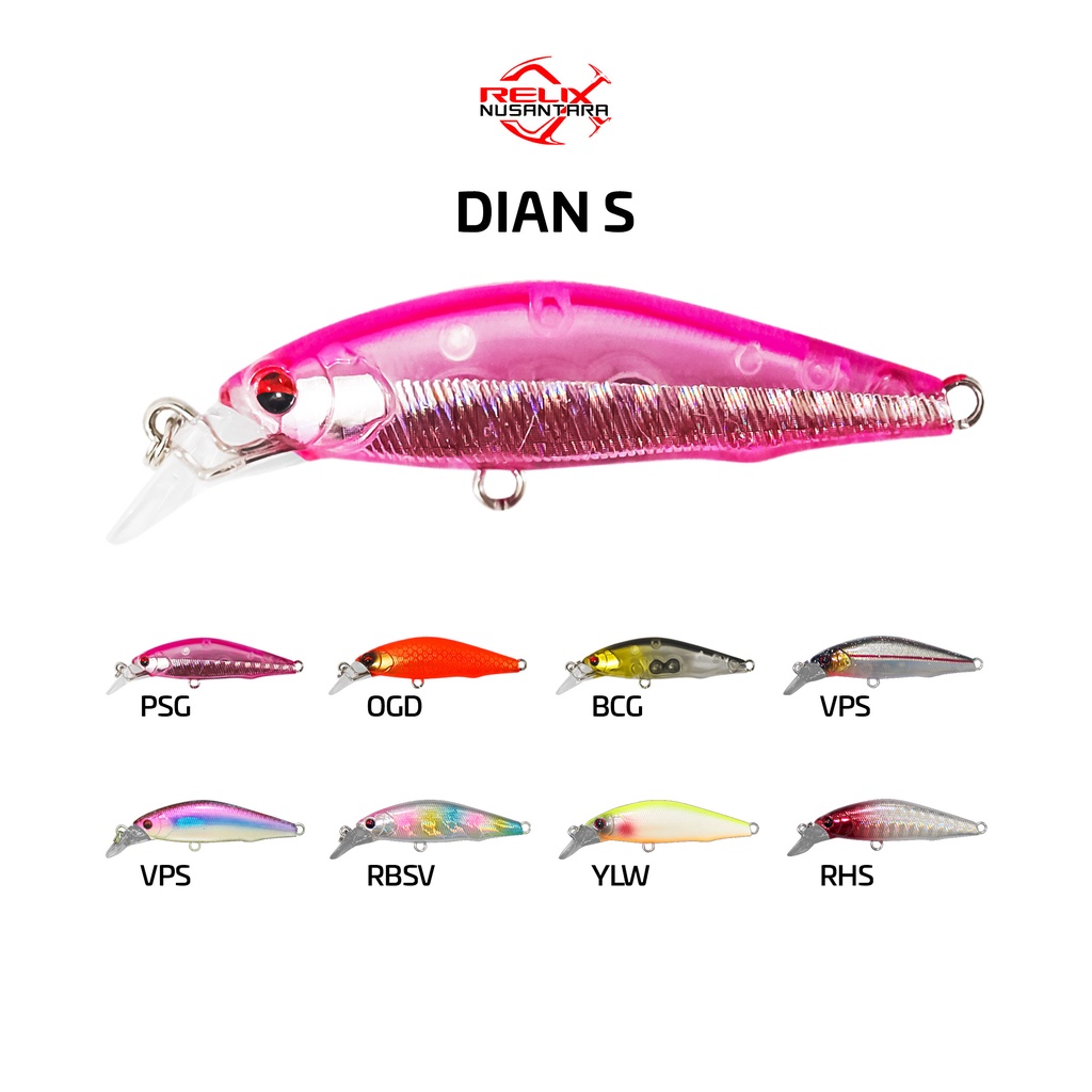 MINNOW RELIX NUSANTARA DIAN S  LURE PANCING SINKING | 50 MM 5.2 GRAM | UMPAN PANCING CASTING DIAN S 